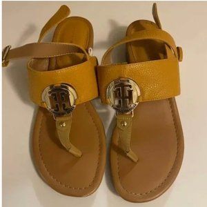 Tommy Hilfiger gold logo Sandals